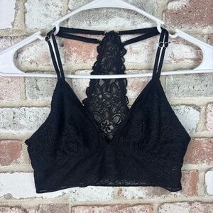 Aerie double strap Lace bralette | XS Black
